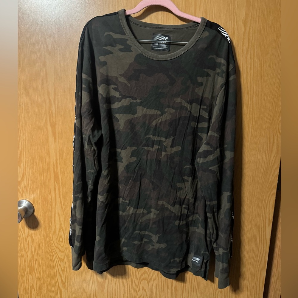American Eagle Camouflage Long Sleeve Shirt